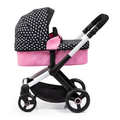 Image showing  Dolls: Pram Xeo: Matching Handbag, Black/Pink