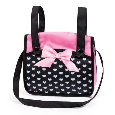 Image showing  Dolls: Pram Xeo: Matching Handbag, Black/Pink