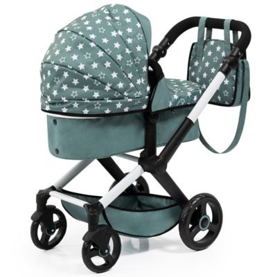 Image showing  Dolls: Pram Xeo: Matching Handbag, Green/White