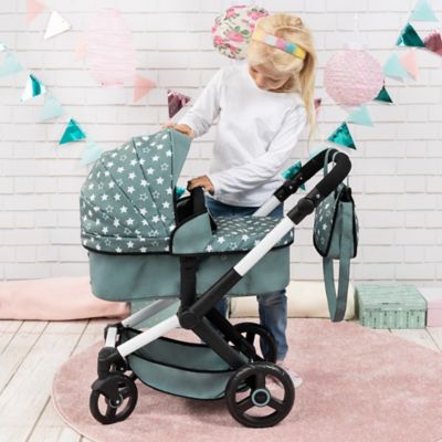 Image showing  Dolls: Pram Xeo: Matching Handbag, Green/White