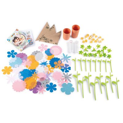 Image showing  Flower Market - Kids DIY 100 pc. Set, Build Your Own Fabric Flower Bouquets, Arts & Crafts For Ages 3+