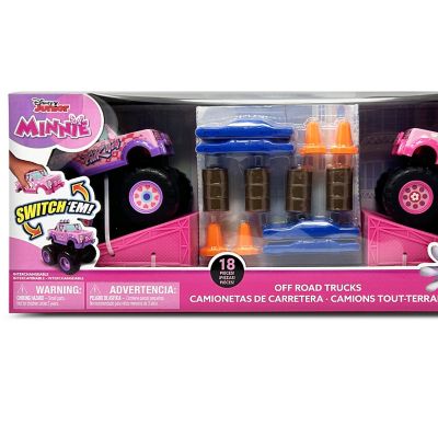 Image showing 5 th Disney Junior Minnie 18 pc. Off-Road Monster Truck Playset, Friction Powered Vehicles