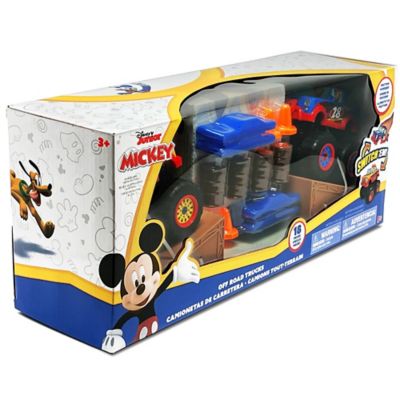 Image showing  Mickey 18 pc. Off-Road Monster Truck Playset, Friction Powered Vehicles