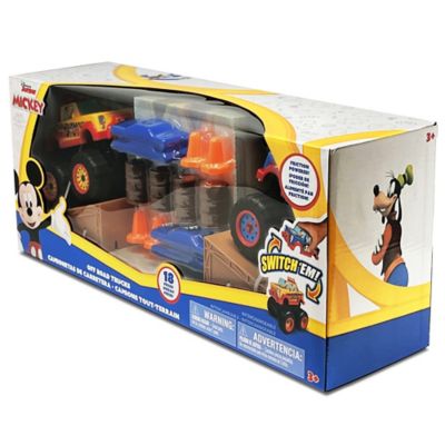 Image showing  Mickey 18 pc. Off-Road Monster Truck Playset, Friction Powered Vehicles