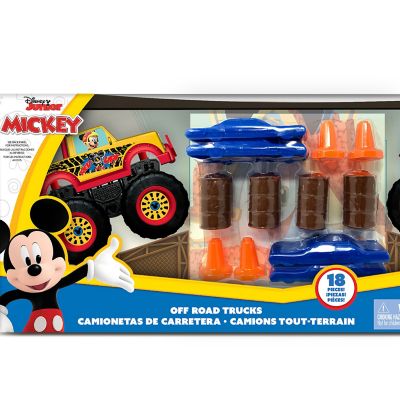 Image showing 5 th Disney Junior Mickey 18 pc. Off-Road Monster Truck Playset, Friction Powered Vehicles