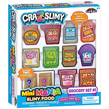 Cra-Z-Art Cra-Z-Slimy: Mini Mania Slimy Food: Grocery Set #1