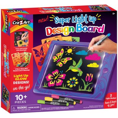 Cra-Z-Art Super Light-Up Design Board - Cra-Z-Art, 10 pc. Kids Art Kit