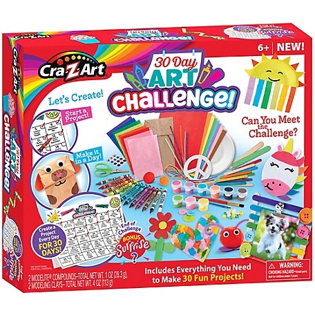 Cra-Z-Art 30 Day Art Challenge! - Cra-Z-Art, DIY Craft & Supplies Kit, 30 Fun Projects