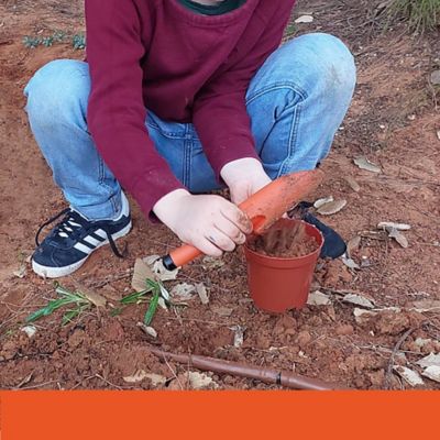Image showing  Open Garden Toolbox for Kids, Complete with 8 pc. Garden Tool Set