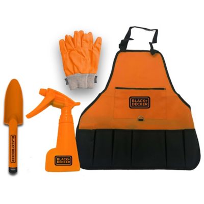 Black & Decker Kids Gardening Set Pretend play set with costume and gardening accessories