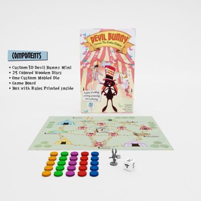 Image showing  Devil Bunny Versus the Entire Galaxy - Butterfly Catching At the Circus Board Game, DBUN-VGAL