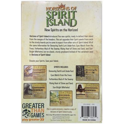 Greater Than Games Horizons of Spirit Island: Classic Spirit Panel Boards, 5 Greyboard Panels