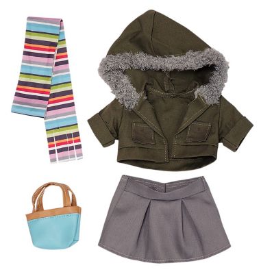 Image showing  18 in. Doll Outfit - Jacket with Scarf - 9 pc. Outfit Set, 8830