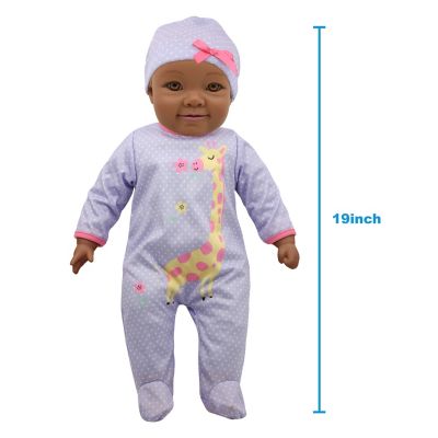 Image showing  19 in. Cuddle Baby Aa - Purple Giraffe, 3763