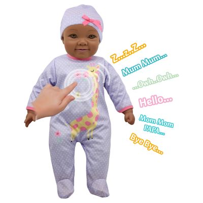 Image showing  19 in. Cuddle Baby Aa - Purple Giraffe, 3763