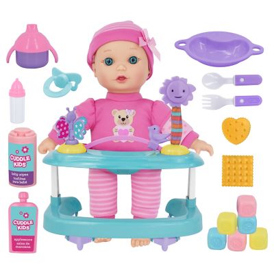 Cuddle Kids Kids: 11 in. Its Playtime Set - Doll with Wheel Playcenter, 3740