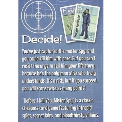 Image showing  Before I Kill You, Mister Spy - Cheapass Games, Hilarous Card Game, CAG 237