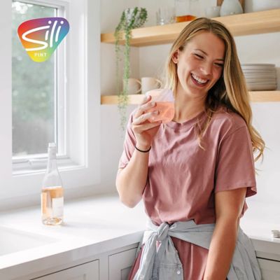 Image showing 6 th Silipint Silicone 12 oz. Stemless Wine Glasses 4 Pack