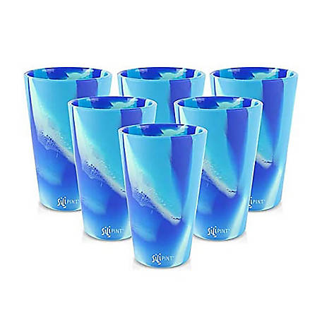 Silipint Silicone Pint Glasses: 6 Pack - 16 oz.