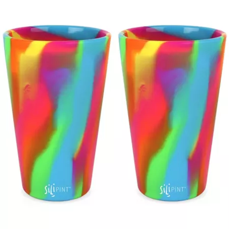 Silipint: Silicone Pint Glasses: 2 Pack 16 oz. Drinking Glasses