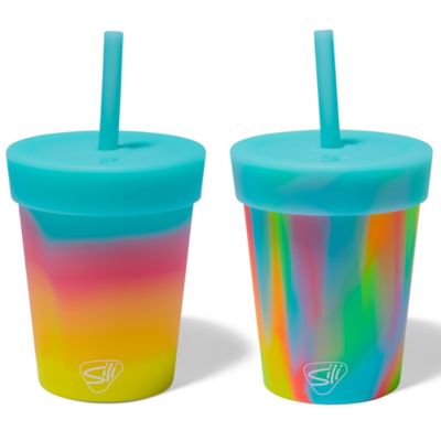 Silipint: Silicone Kids 8 oz. Straw Tumblers: 2 Pack