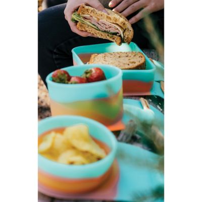 Image showing  Silicone Go Go Bowls:, Set of 4: Sizes: 10, 20, 30 oz., smoke