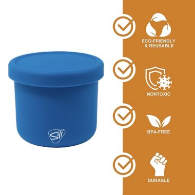 Image showing  Silicone 10 oz. Lidded Bowls 2 pk., deep pool