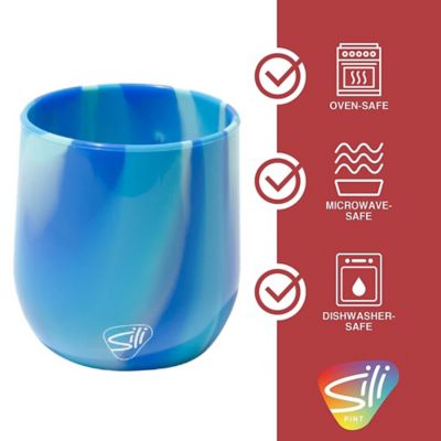 Image showing  Silicone 12 oz. Stemless Wine Glasses 4 Pack
