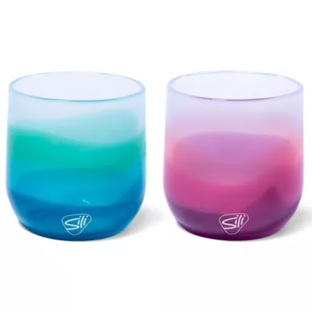 Silicone Silipint 12 oz Stemless Wine Glasses: Pack of 2 Wine Glasses