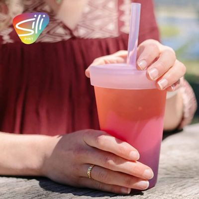 Image showing  Silicone 22 oz. Straw Tumbler
