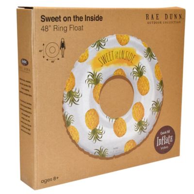 Image showing  Sweet on the Inside 48 in. Ring Float - Pineapple Inflatable Jumbo Pool Tube, 38008-PB
