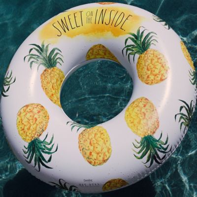 Image showing  Sweet on the Inside 48 in. Ring Float - Pineapple Inflatable Jumbo Pool Tube, 38008-PB
