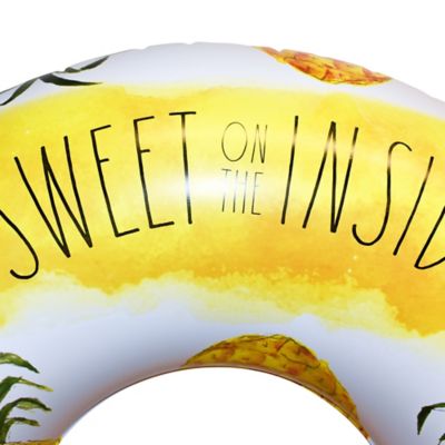 Image showing  Sweet on the Inside 48 in. Ring Float - Pineapple Inflatable Jumbo Pool Tube, 38008-PB