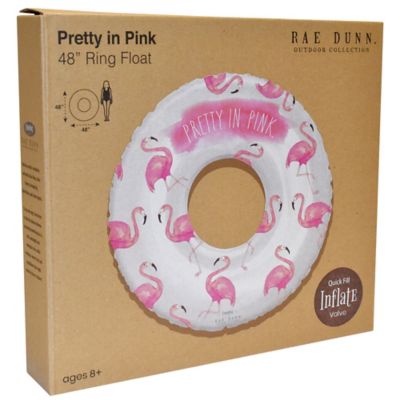 Image showing  Pretty in Pink 48 in. Ring Float - Flamingo Inflatable Jumbo Pool Tube, 38008-PA