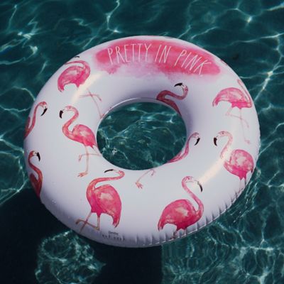 Image showing  Pretty in Pink 48 in. Ring Float - Flamingo Inflatable Jumbo Pool Tube, 38008-PA