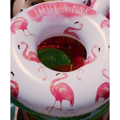 Image showing  Pretty in Pink 48 in. Ring Float - Flamingo Inflatable Jumbo Pool Tube, 38008-PA
