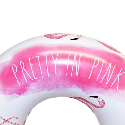 Image showing  Pretty in Pink 48 in. Ring Float - Flamingo Inflatable Jumbo Pool Tube, 38008-PA