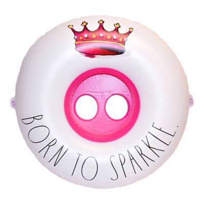 Image showing  Born to Sparkle -Toddler Float with Canopy, 27 in. Inflatable Water Ring Removable Canopy, 38001M