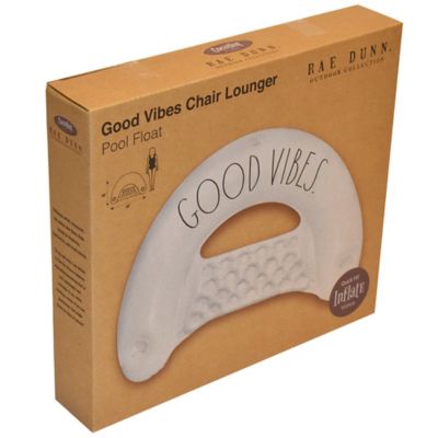 Image showing  Good Vibes Chair Lounger -55 in. x 36 in. Water & Pool Inflatable, Coconut Float, 38018I