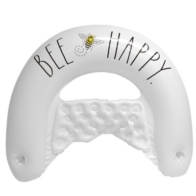Image showing  Bee Happy Chair Lounger - 55 in. x 36 in. Water & Pool Inflatable, Coconut Float, 38018H