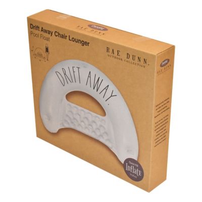 Image showing 7 th Rae Dunn Drift Away Chair Lounger -55 in. x 36 in. Water & Pool Inflatable, Coconut Float, 38018A