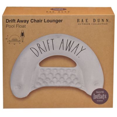 Image showing 8 th Rae Dunn Drift Away Chair Lounger -55 in. x 36 in. Water & Pool Inflatable, Coconut Float, 38018A