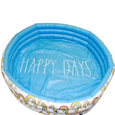 Image showing  Dunn: Happy Days Aqua Rainbow- 46 in. Mini Pool, Coconut Float, Outdoor Inflatable