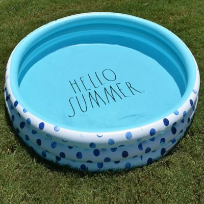 Image showing  Dunn: Hello Summer Aqua Poka Dots -46 in. Mini Pool, Coconut Float, Outdoor Inflatable, 38013J