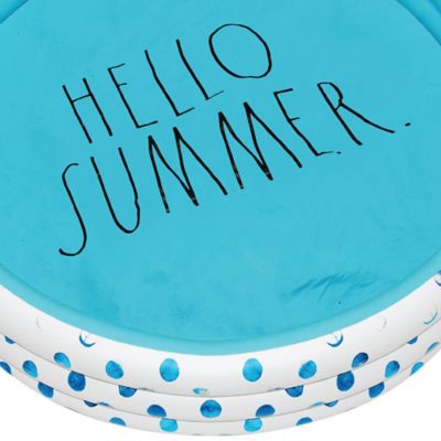 Image showing  Dunn: Hello Summer Aqua Poka Dots -46 in. Mini Pool, Coconut Float, Outdoor Inflatable, 38013J