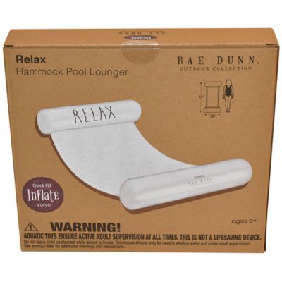 Image showing  Relax Hammock Pool Lounge - 54"x 28", CocoNut Float, Inflatable Drifter