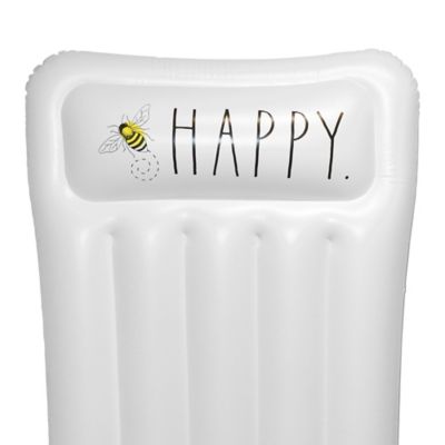 Image showing  Bee Happy Lounger - 68 x 28 in. Pool Float, Coconut Float, Inflatable Water Accessory, 38009D