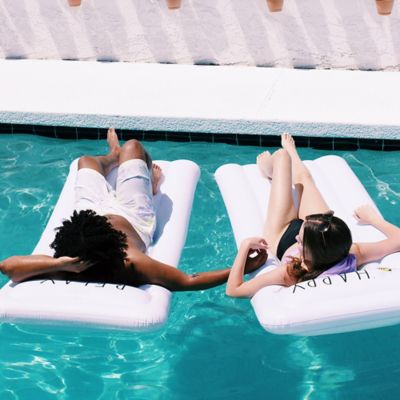Image showing  Bee Happy Lounger - 68 x 28 in. Pool Float, Coconut Float, Inflatable Water Accessory, 38009D