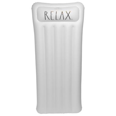 Rae Dunn Relax Lounger - 68"x28" Pool Float, CocoNut Float, Inflatable Water Accessory