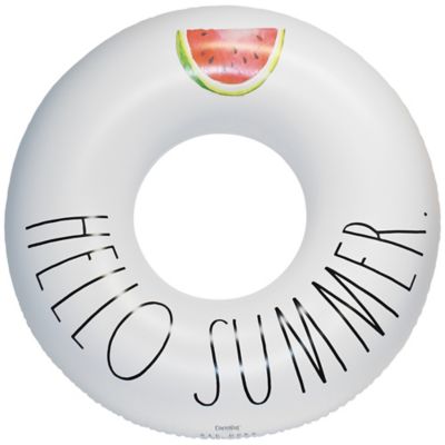 Rae Dunn Hello Summer - 48 in. Ring Float - Coconut Float, Inflatable Jumbo Water Ring, 38008K